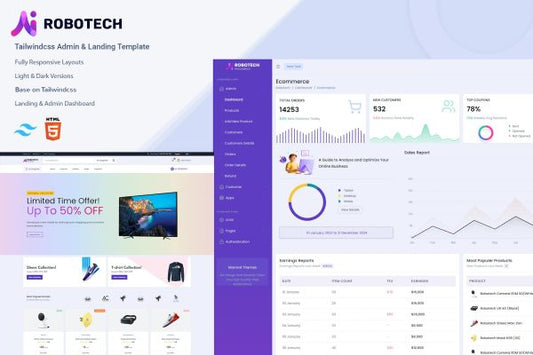 Robotech – Frontend & Backend Multipal Pages Frontend & Backend Multipal Pages and UI kit