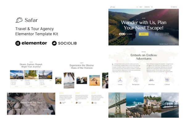 Safar – Travel & Tour Agency Elementor Template Kit