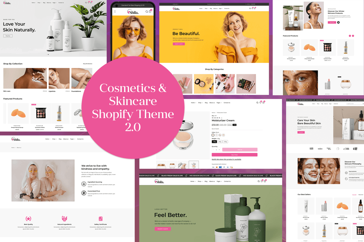 Shila - Cosmetics & Skincare Shopify Theme OS 2.0