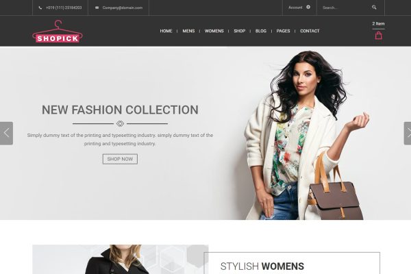 Shopick – eCommerce Responsive Bootstrap Template Fashion Clothing eCommerce Bootstrap Template