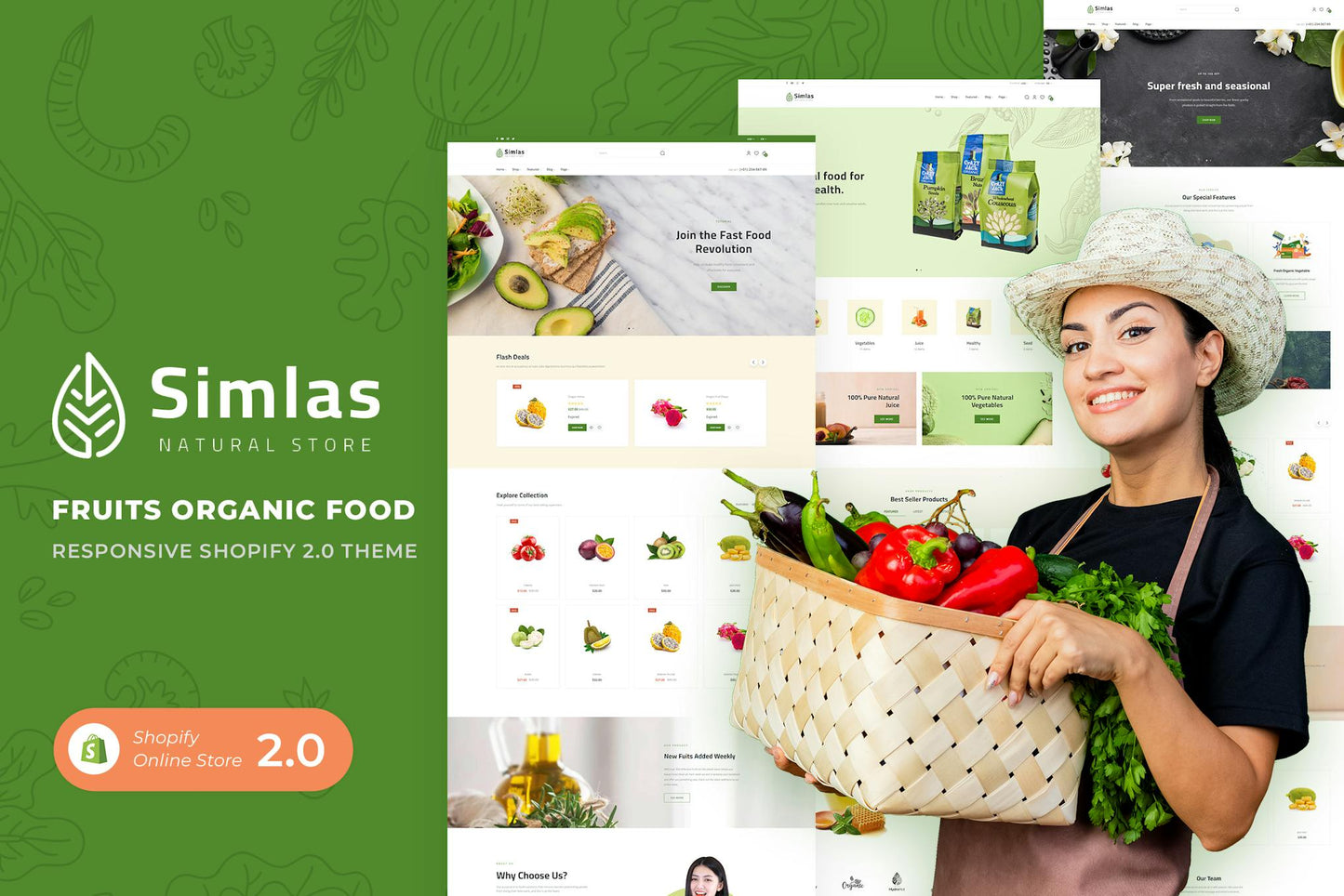 Simlas - Fruits Organic Food Shopify 2.0 Theme Fruits Organic Food Responsive Shopify 2.0 Theme