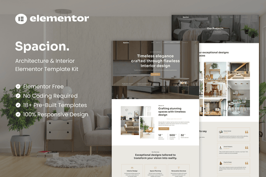 Spacion – Architecture & Interior Elementor Template Kit