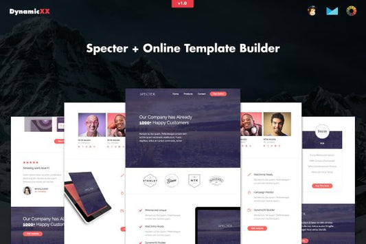 Specter – Responsive Agency Email + Online Builder Specter – Responsive Email + Online Builder. Agancy / App template for companies or personal use.