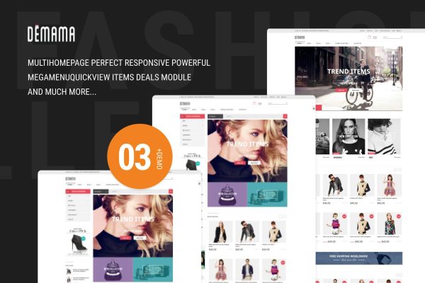 ST Demama - Shopify Template Shopify Theme Sections, Multiple layout header, footer, content