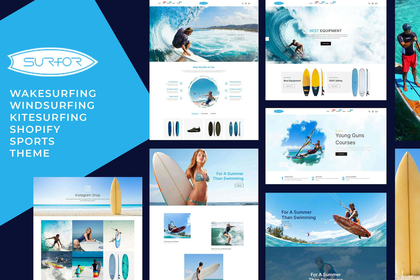 Surfor - Windsurfing Sports Shopify Theme Windsurfing Sports Responsive Shopify Theme
