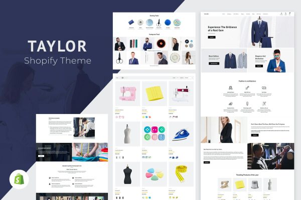 Taylor - Modern Shopify Fashion Theme Responsive Fashion Shopify Store Template. Simple Clean Clothing, Apparels eCommerce Shop Template