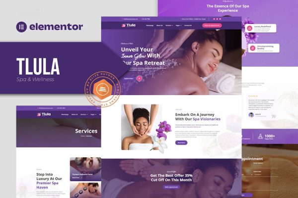 Tlula – Spa & Wellness Elementor Pro Template Kit