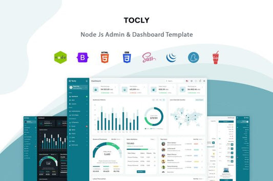 Tocly – NodeJs Admin & Dashboard Template Tocly is a Nodejs (EJS) & Bootstrap 5 based fully responsive admin dashboard template
