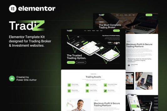 Tradiz – Trading Broker & Investment Elementor Template Kit