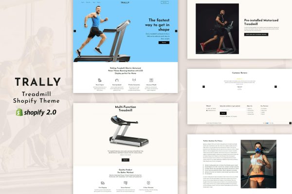 Trally - OnePage & Single Product Shopify Theme One Product, Single Page & Single Product Shop Template. Sports, Equipments, Apps & Gadgets Stores.