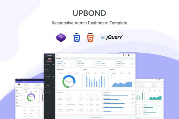 Upbond – Responsive Admin Dashboard Template Upbond is a bootstrap based fully responsive admin template.