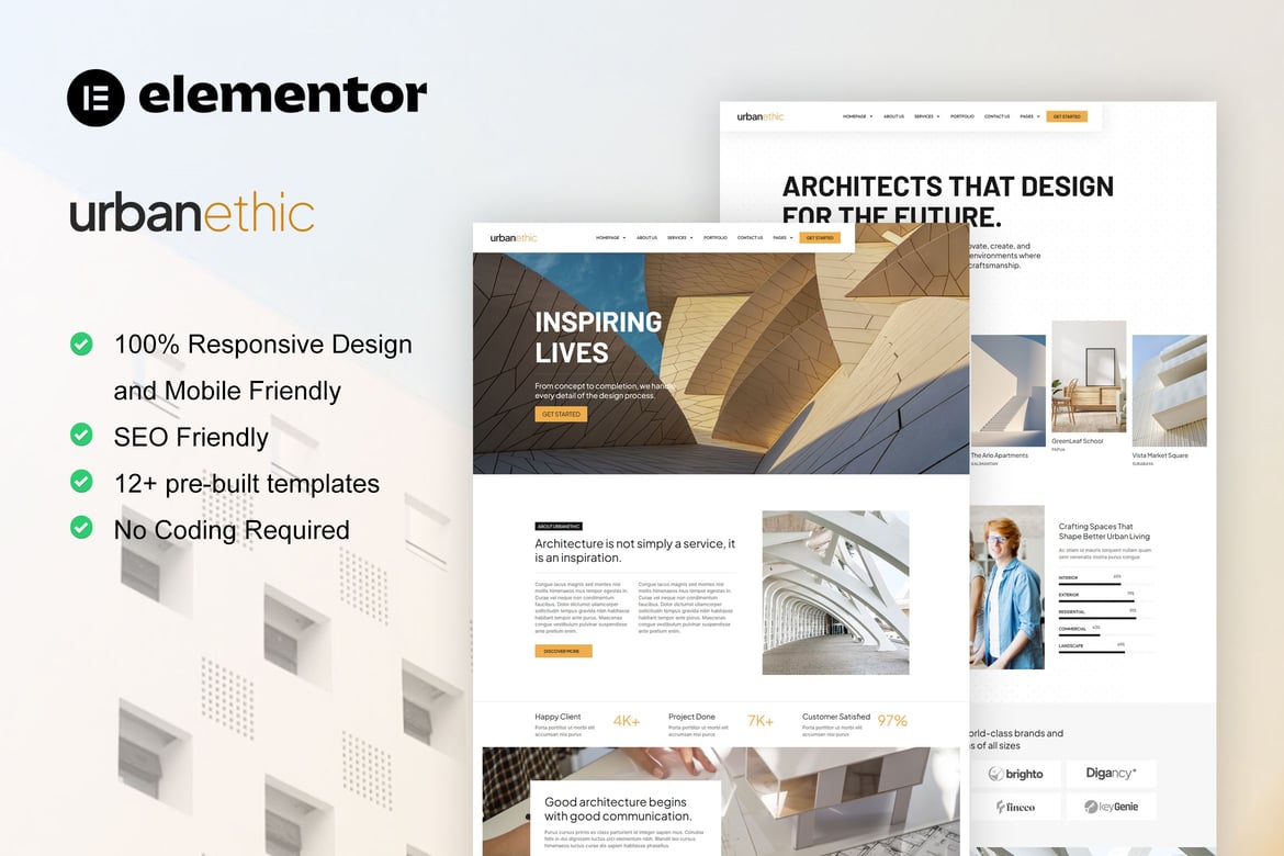 Urbanethic – Architecture & Interior Elementor Template Kit