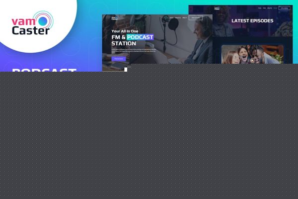Vamcaster – Podcast & Video Streaming Elementor Template Kit