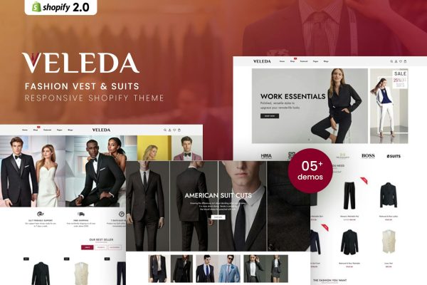 Veleda - Fashion Vest & Suits Shopify Theme Fashion Vest & Suits Responsive Shopify Theme
