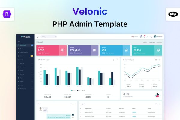 Velonic – PHP Admin & Dashboard Template Velonic – PHP Admin & Dashboard Template