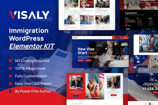 Visaly – Immigration & Visa Consulting Elementor Pro Template Kit
