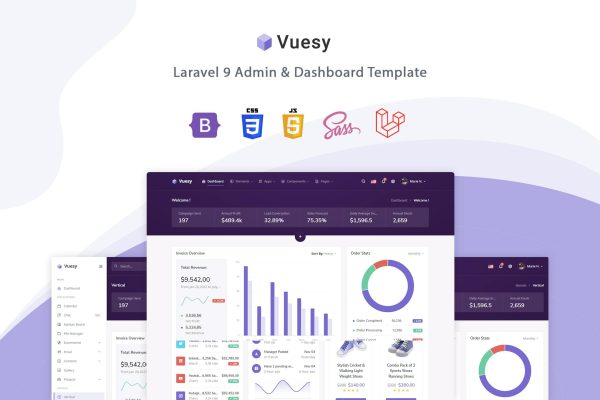 Vuesy – Laravel 9 Admin & Dashboard Template Vuesy is a Laravel 9 with Bootstrap 5.1.3 based fully responsive admin dashboard template