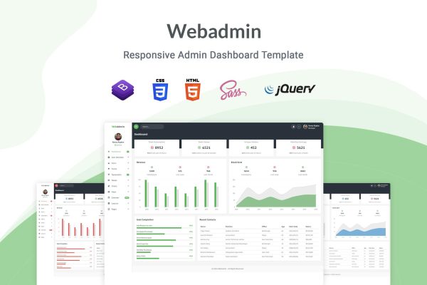 Webadmin – Responsive Admin Dashboard Template WebAdmin is a bootstrap 5.1.3 based fully responsive admin template.