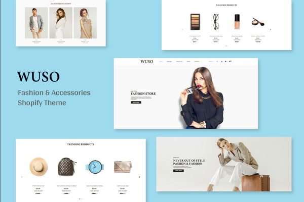 Wuso - Fashion Responsive Shopify Theme Multipurpose eCommerce Theme for Fashion Appareals and Lifestyle Products. Clothing, Gadgets & Jewel
