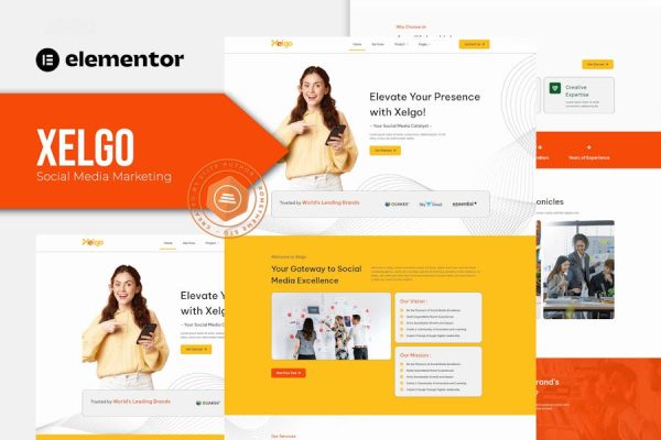 Xelgo – Social Media Marketing Elementor Template Kit
