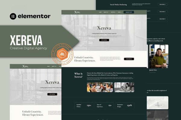 Xereva – Creative Digital Agency Elementor Template Kit