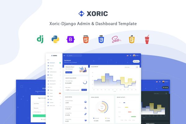 Xoric – Django Admin & Dashboard Template Xoric is a Django & Bootstrap 5x based fully responsive admin template