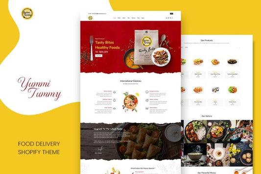 Yummi - Food Delivery Shopify Theme Vegitables, Food, Grocery, Spices eCommerce Shop Template. Food Theme, Food Store and Food Shops.