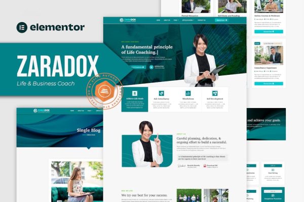Zaradox – Life & Business Coach Elementor Template Kit