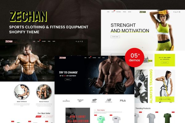 Zechan - Sports Clothing & Fitness Equipment Sports Clothing & Fitness Equipment Shopify Theme