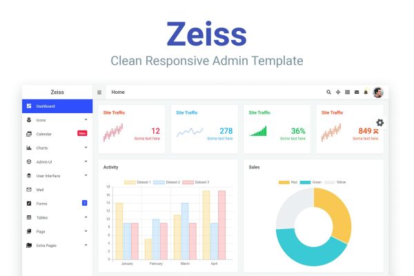 Zeiss – Clean Responsive Admin Template Clean Responsive Admin Template