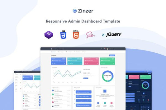 Zinzer – Admin Dashboard Template Zinzer is a bootstrap 4 based fully responsive admin template.