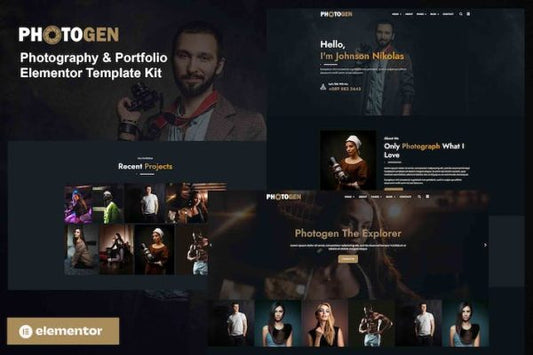 Photogen – Photography & Portfolio Elementor Template Kit