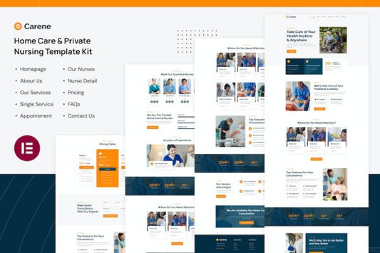 Carene – Home Care & Private Nursing Services Elementor Pro Template Kit