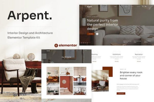 Arpent – Interior Design and Architecture Elementor Template Kit