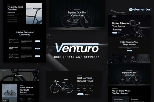 Venturo – Bike Rental and Services Elementor Template Kit
