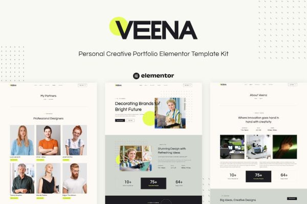 Veena – Personal Creative Portfolio Elementor Template Kit