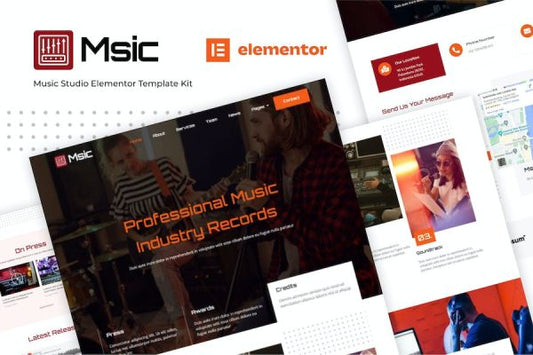 Msic – Music Studio Elementor Template Kit