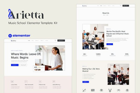 Arietta – Music School Elementor Template Kit