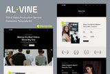 Alvine – Film & Video Production Service Elementor Template Kit