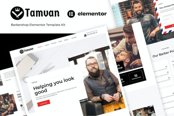 Tamvan – Barbershop Elementor Template Kit