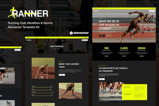 Ranner – Marathon Running Club & Sports Elementor Template Kit
