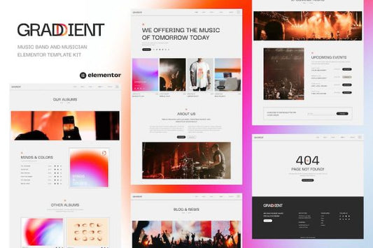Graddient – Music Band & Musician Elementor Template Kit