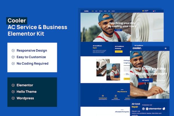 Cooler – AC Service & Business Elementor Pro Template Kit