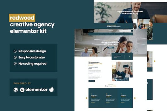 Redwood – Creative Agency Business Elementor Pro Template Kit
