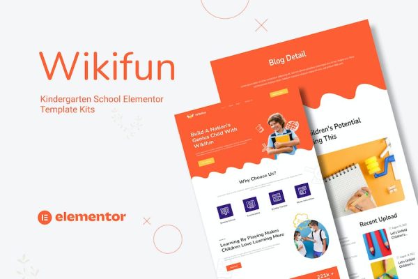 Wikifun – Kindergarten School Elementor Template Kit