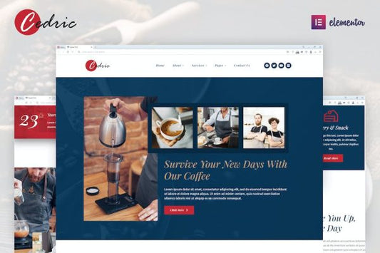 Cedric – Coffee & Beverages Elementor Template Kit