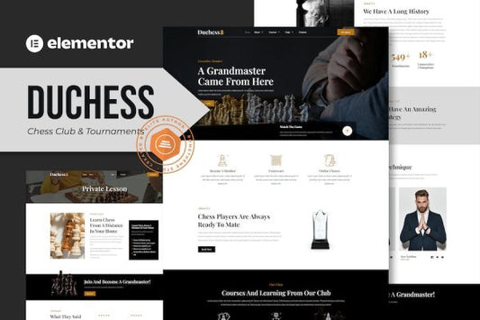 Duchess – Chess Club & Tournament Elementor Template Kit