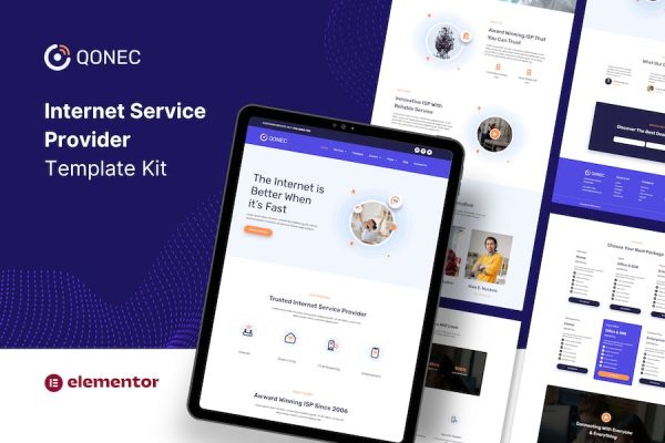 Qonec – Broadband & Internet Service Provider Template Kit