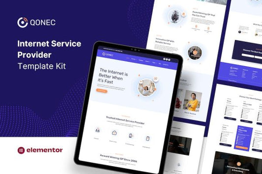 Qonec – Broadband & Internet Service Provider Template Kit