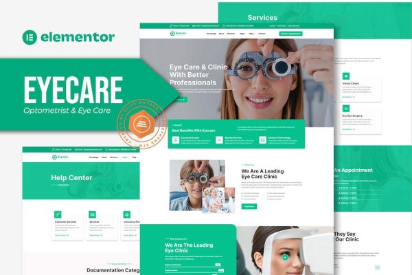 Eyecare – Optometrist & Eye Care Elementor Template Kit